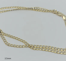 Load image into Gallery viewer, Authentic 10K Hollow Two Tone Gold D/C Cuban Necklace Chain
