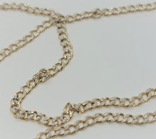 Load image into Gallery viewer, 10K Two Tone Gold Hollow Diamond Cut Cuban 2.5mm Chain
