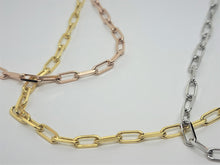 Load image into Gallery viewer, Authentic 14K Solid Gold Paperclip Forzata Necklace Chain
