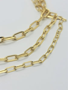 Authentic 14K Solid Gold Paperclip Forzata Necklace Chain