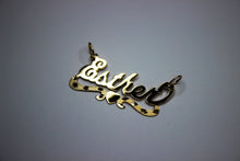 Load image into Gallery viewer, 10K Solid Yellow Gold Personalized Custom Handmade Name Pendant Charm with Heart Diamond Cut
