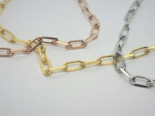 Load image into Gallery viewer, Authentic 14K Solid Gold Paperclip Forzata Necklace Chain
