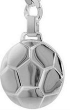 Load image into Gallery viewer, 925 Sterling Silver Soccer Ball Football Keychain Keyring
