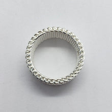 Load image into Gallery viewer, 925 Sterling Silver Heavy Mesh Ring Band
