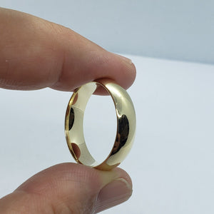 Authentic 14K Solid Gold 6mm Plain Band Ring