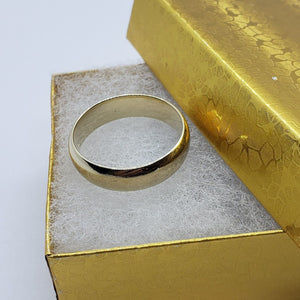 Authentic 14K Solid Gold 6mm Plain Band Ring