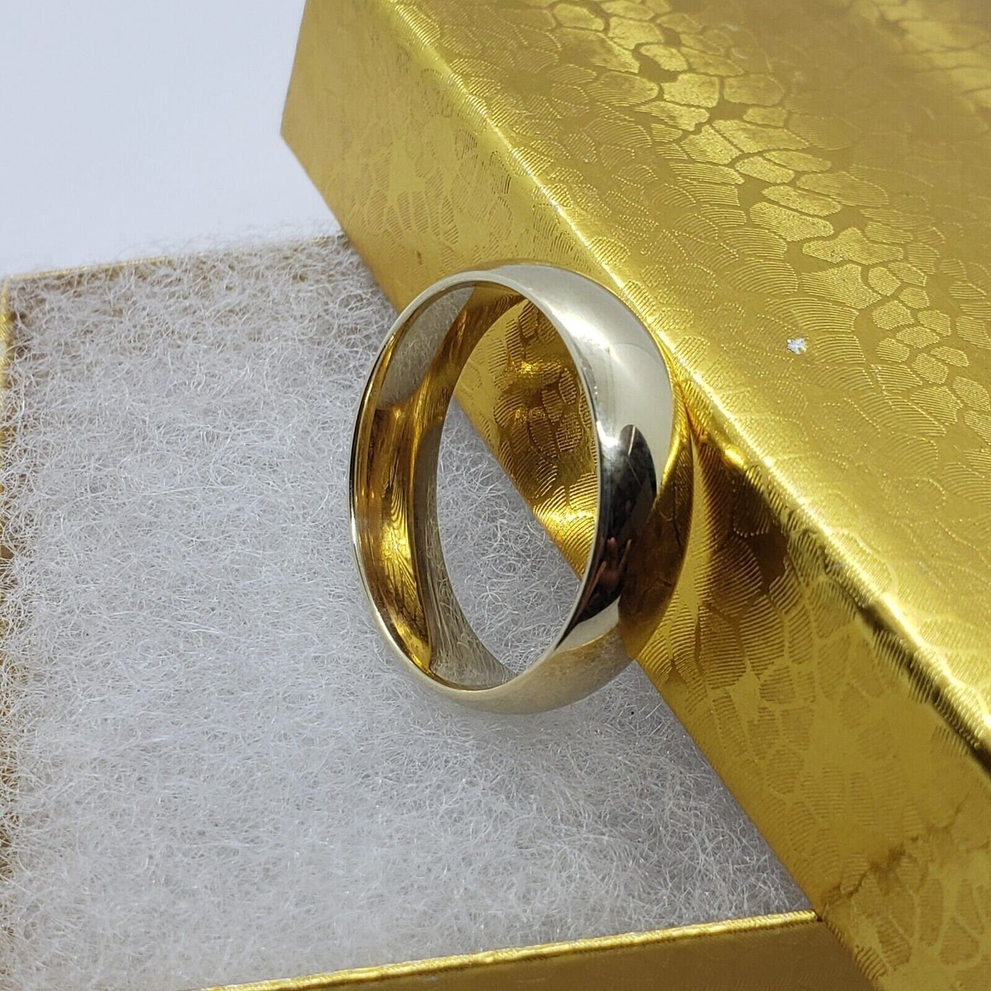 Authentic 14K Solid Gold 6mm Plain Band Ring