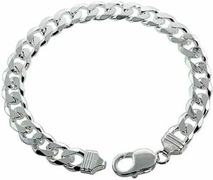 925 Sterling Silver Thick Curb Cuban Link Chain 7"-10"