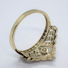 Load image into Gallery viewer, 10K Yellow Gold Heart Crown with CZ Ring
