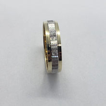 Load image into Gallery viewer, Authentic 14K Two Tone Yellow White Gold D/C Band Ring
