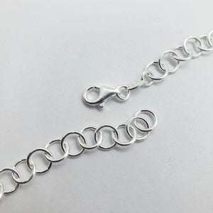 925 Sterling Silver Circle Link Cable Chain 6.9mm