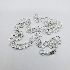 925 Sterling Silver Circle Link Cable Chain 6.9mm