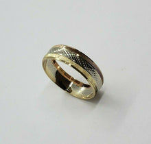 Load image into Gallery viewer, Authentic 14K Tri-Color Gold D/C Band Ring
