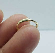 Load image into Gallery viewer, 14K Yellow Gold Plain Round Huggie Hoop Earrings
