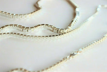 Load image into Gallery viewer, 925 Sterling Silver Box Chain Bracelet Necklace 0.7mm~4.6mm
