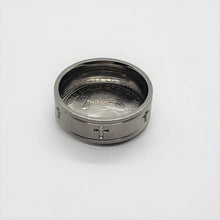 Load image into Gallery viewer, Titanium Wedding Band Ring with Cross Carving 8mm
