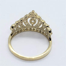 Load image into Gallery viewer, 10K Yellow Gold Heart Crown with CZ Ring
