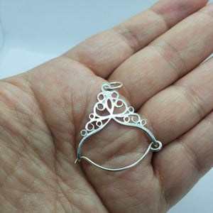 925 Sterling Silver Large Charm Holder Pendant