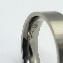 Load image into Gallery viewer, Flat Titanium Beveled Edges Brushed Finish Wedding Band Ring
