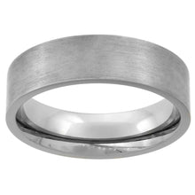 Load image into Gallery viewer, Flat Titanium Beveled Edges Brushed Finish Wedding Band Ring
