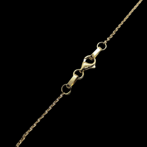 14K Yellow Gold Hollow Station Bead Chain