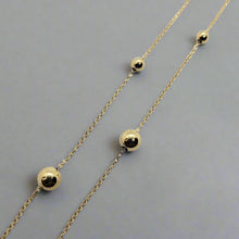 Load image into Gallery viewer, 14K Yellow Gold Hollow Station Bead Chain
