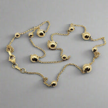 Load image into Gallery viewer, 14K Yellow Gold Hollow Station Bead Chain
