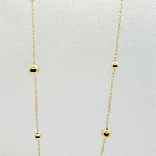 Load image into Gallery viewer, 14K Yellow Gold Hollow Station Bead Chain
