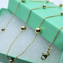 Load image into Gallery viewer, 14K Yellow Gold Hollow Station Bead Chain
