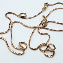 Load image into Gallery viewer, Authentic 14K Solid Rose Gold 1mm Franco Chain Necklace
