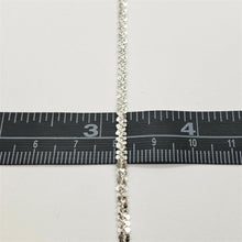 Load image into Gallery viewer, 925 Sterling Silver 2mm Sparkle Rock Bracelet Necklace Chain
