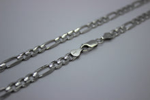 Load image into Gallery viewer, Authentic 14K Solid White Gold Figaro Necklace Bracelet Chain
