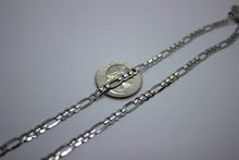 Load image into Gallery viewer, Authentic 14K Solid White Gold Figaro Necklace Bracelet Chain
