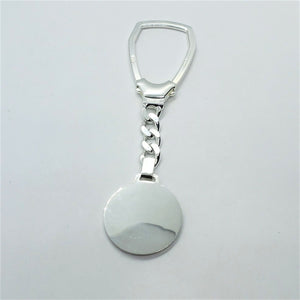 925 Sterling Silver Soccer Ball Football Keychain Keyring