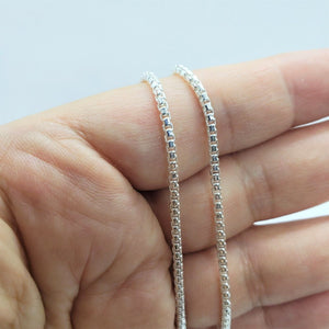 925 Sterling Silver Round Box 2mm Necklace Chain