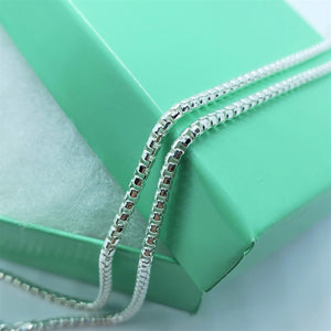 925 Sterling Silver Round Box 2mm Necklace Chain