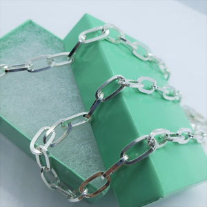 925 Sterling Silver Paperclip Chain