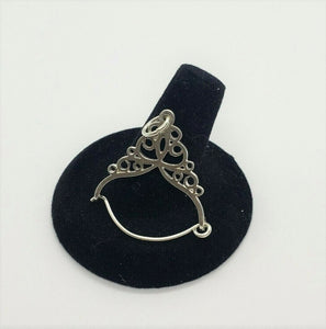 925 Sterling Silver Large Charm Holder Pendant