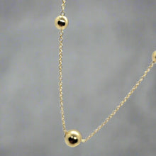 Load image into Gallery viewer, 14K Yellow Gold Hollow Station Bead Chain
