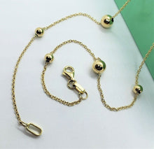 Load image into Gallery viewer, 14K Yellow Gold Hollow Station Bead Chain
