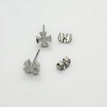 Load image into Gallery viewer, Stainless Steel Small Maltese Cross Stud Earrings
