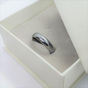 Tungsten Carbide Plain Smooth Domed Mirror Polish Finish Wedding 5mm Band Ring