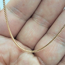 Load image into Gallery viewer, Authentic 14K Solid Rose Gold 1mm Franco Chain Necklace
