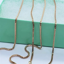 Load image into Gallery viewer, Authentic 14K Solid Rose Gold 1mm Franco Chain Necklace
