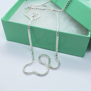 925 Sterling Silver Round Box 2mm Necklace Chain