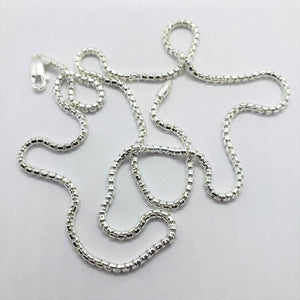 925 Sterling Silver Round Box 2mm Necklace Chain