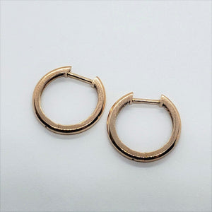 14K Yellow White Rose Gold Round Huggies Earrings