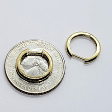 Load image into Gallery viewer, 14K Yellow White Rose Gold Round Huggies Earrings
