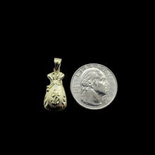 Load image into Gallery viewer, 10K Solid Yellow Gold Money Bag with Dollar Sign Pendant
