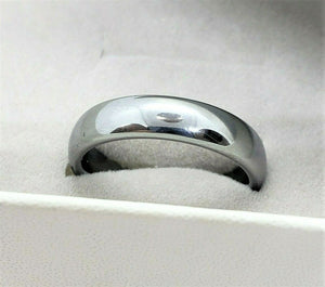 Tungsten Carbide Plain Smooth Domed Mirror Polish Finish Wedding 5mm Band Ring